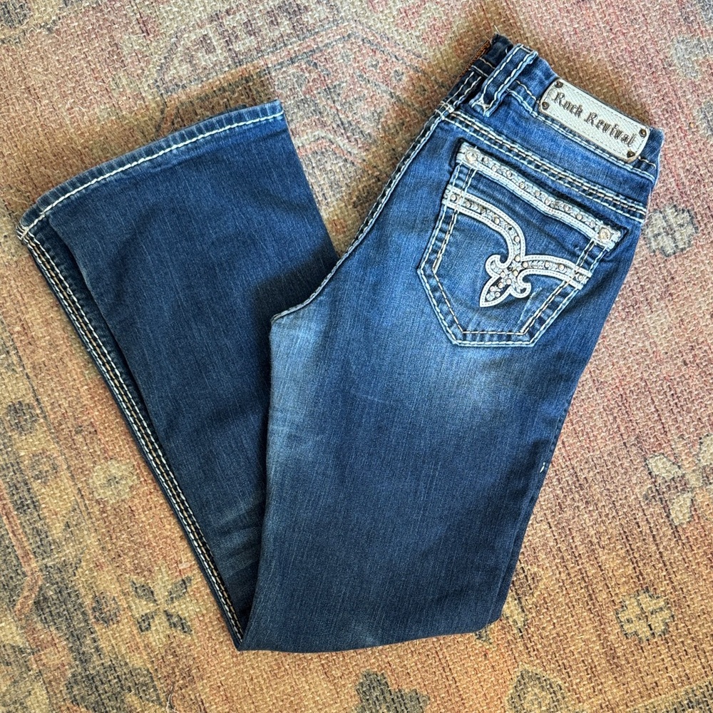 Rock Revival Women's Dark Blue Boot Cut Jeans - Nancy